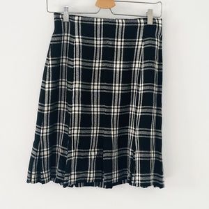 Buffalo Plaid Pleated Skirt